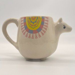 Whimsical Cupboard 10 Strawberry Street LLAMA Coffee Mug Tail Handle Cute! 4.25"